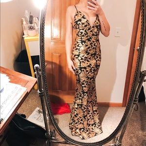 Backless sequin trumpet dress Vegas/prom/evening